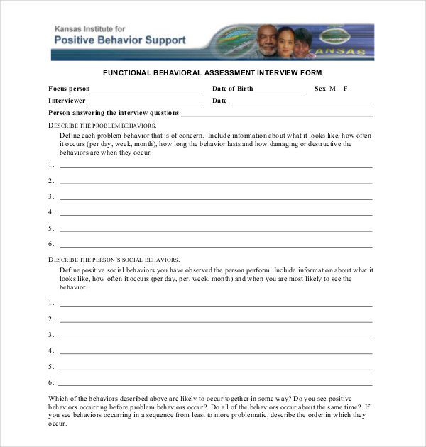 behavioral interview assessment form