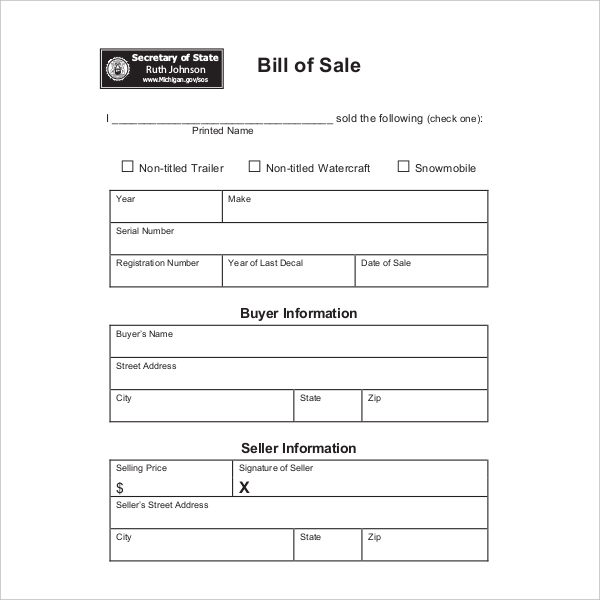 FREE 17+ Sample DMV Bill of Sale Forms in PDF | XLS | Word