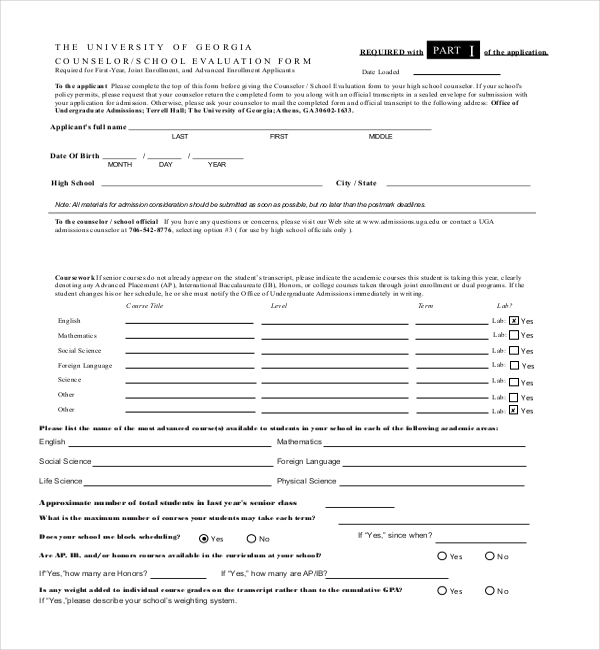 FREE 22+ Student Evaluation Form Samples, PDF, Word, Google Docs