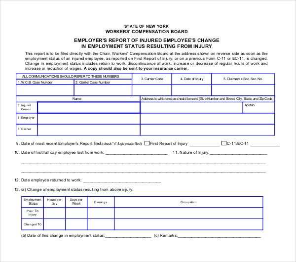workers compensation form c 11