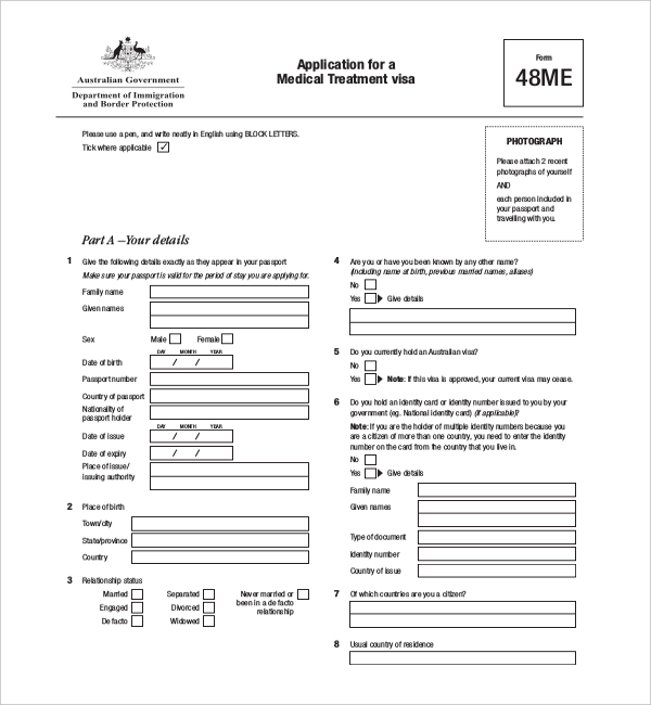 FREE 9+ Sample Medical Application Forms in PDF | MS Word | Excel