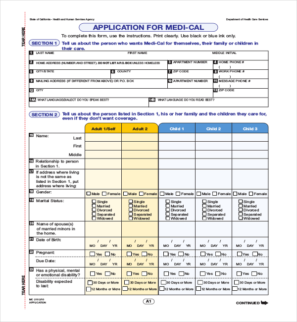 FREE 11+ Health Care Application Forms in PDF Ms Word Excel