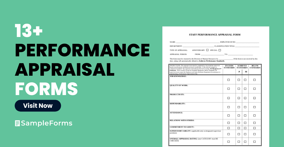 performance appraisal forms