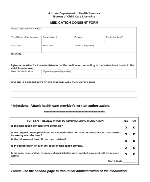 FREE 9+ Sample Medical Consent Forms in PDF | MS Word | Excel