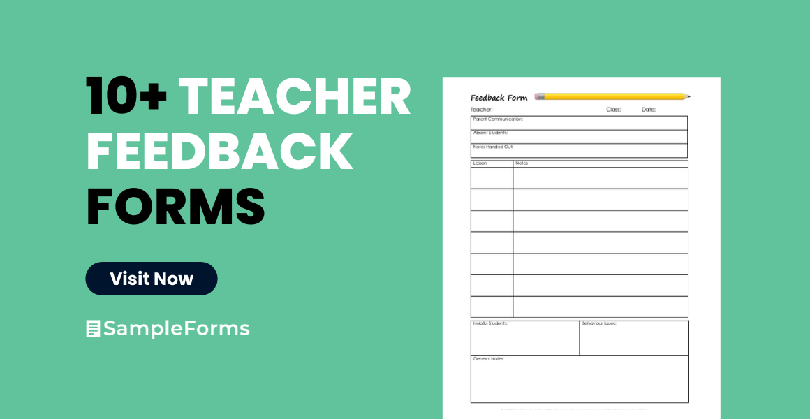 teacher feedback forms