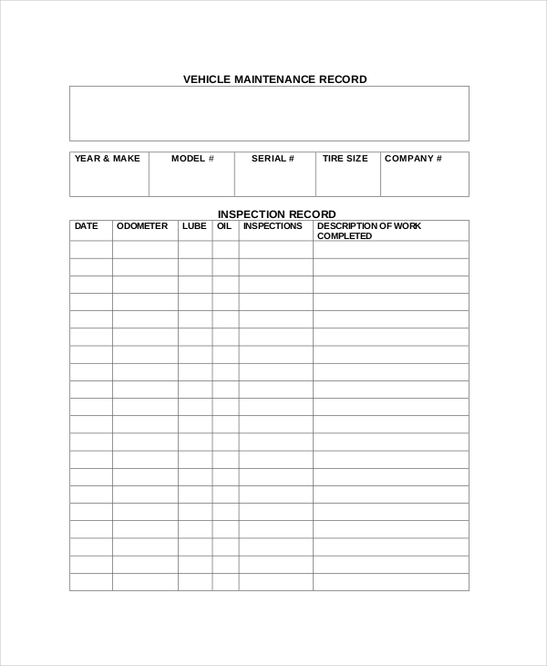 FREE 8+ Sample Vehicle Service Forms in PDF | MS Word