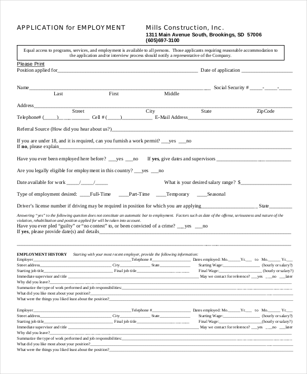 construction job proposal form