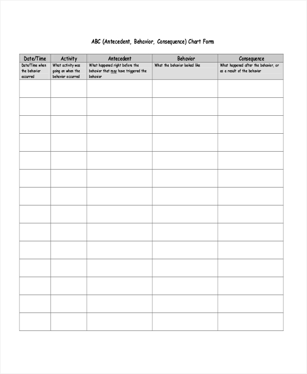 daily positive behavior tracking form