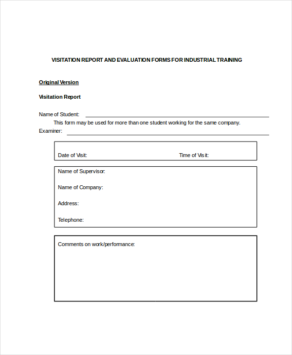 industrial training feedback form