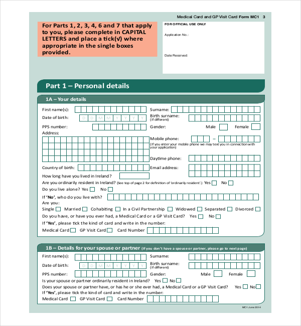 FREE 9+ Sample Medical Application Forms in PDF MS Word Excel