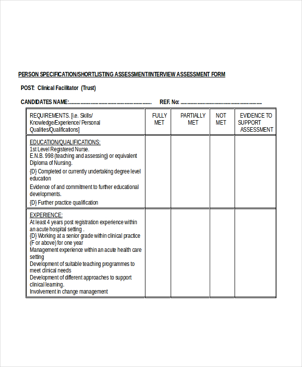 FREE 12+ Sample Interview Feedback Forms in PDF | MS Word