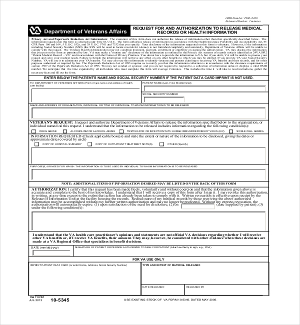 request for medical records release form 