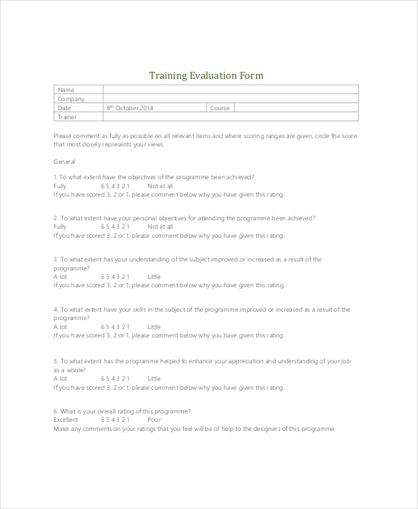 sales training feedback form format