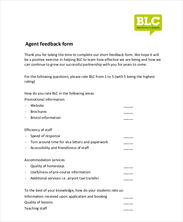 taxi service feedback form