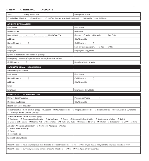 texas medical release form