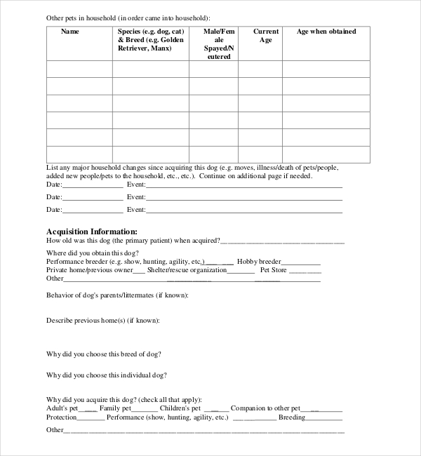 FREE 24+ Medical History Form Samples, PDF, MS Word, Google Docs