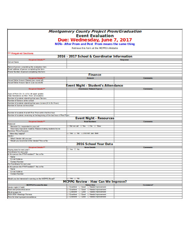 Free 33 Event Evaluation Forms In Pdf Excel Ms Word