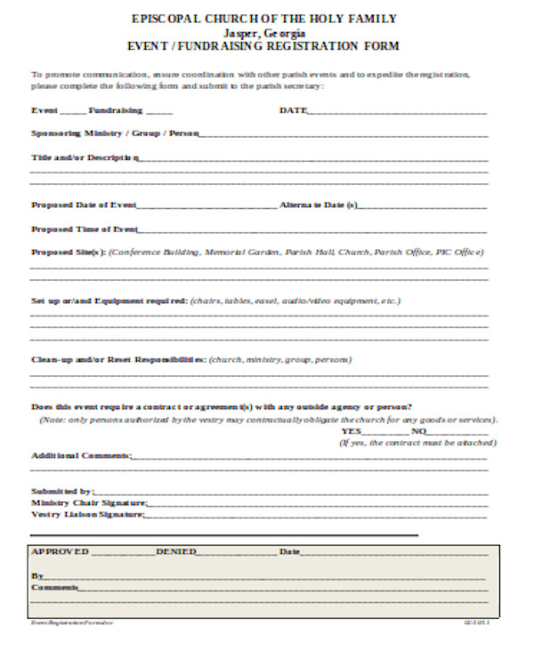 basic event registration form