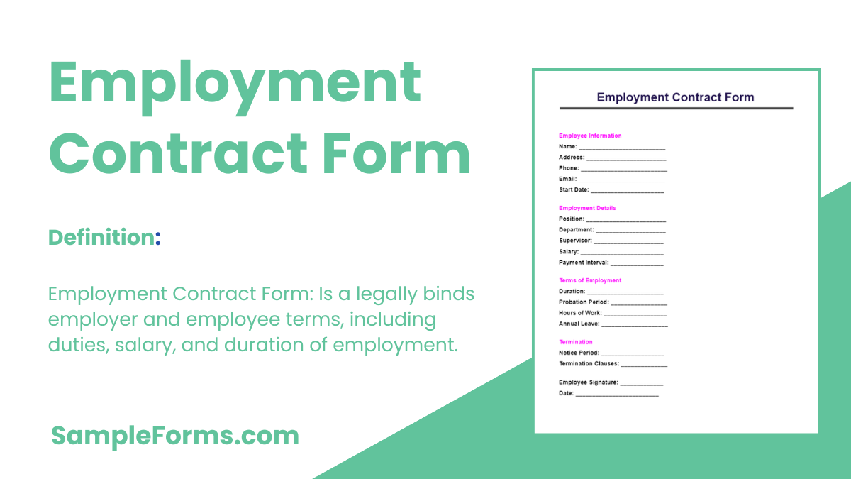 employment contract form