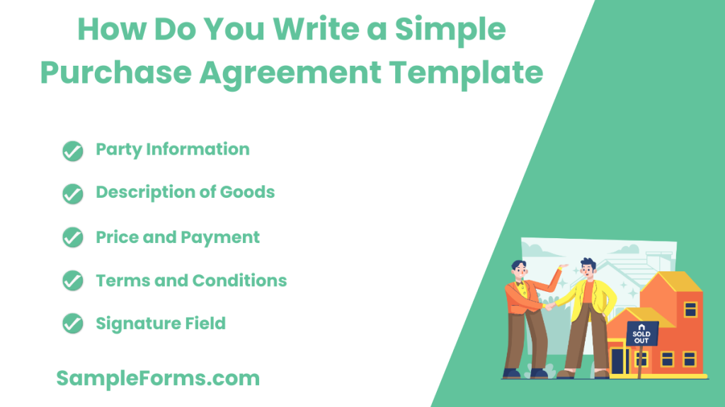 how do you write a simple purchase agreement template 1024x576