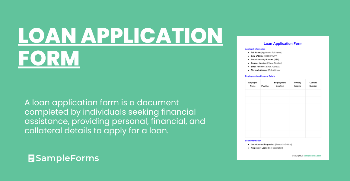 loan application form