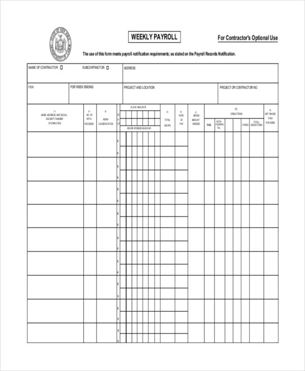 new york state certified payroll report form