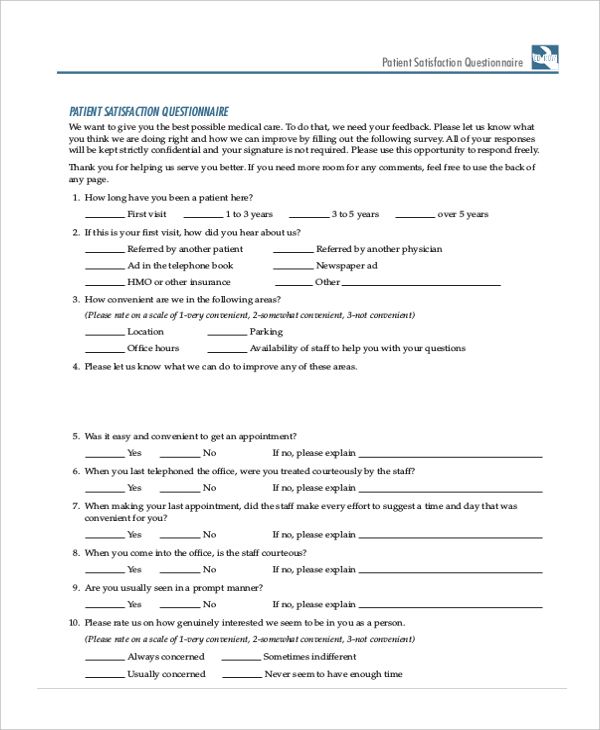 patient satisfaction questionnaire1