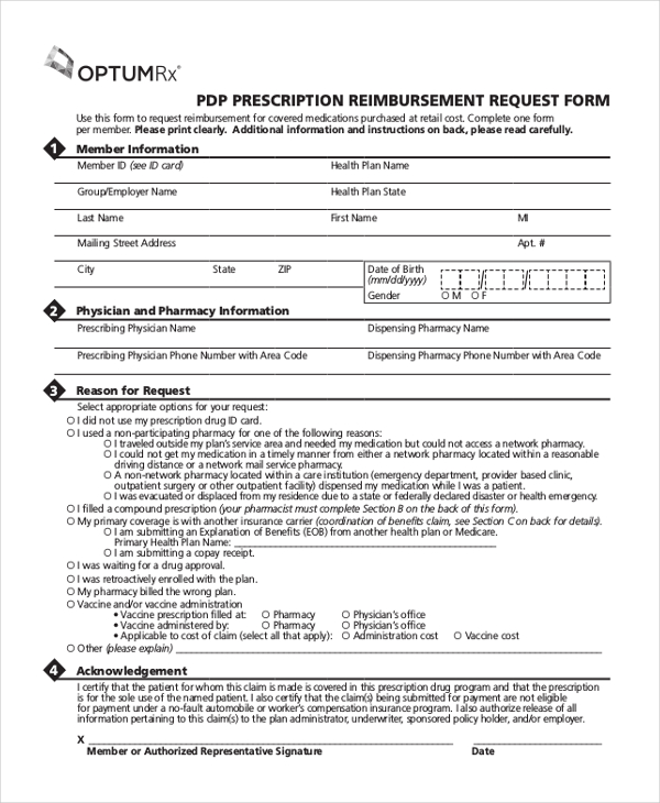 FREE 6+ Sample Medicare Reimbursement Forms in PDF