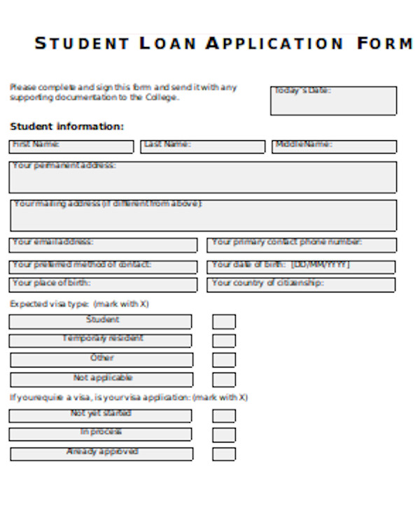 FREE 16+ Sample Student Application Forms in PDF | MS Word | Excel