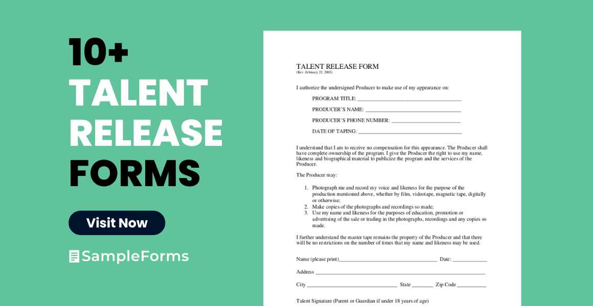 talent release form
