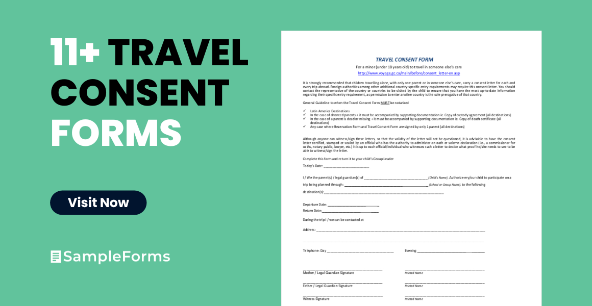travel consents form