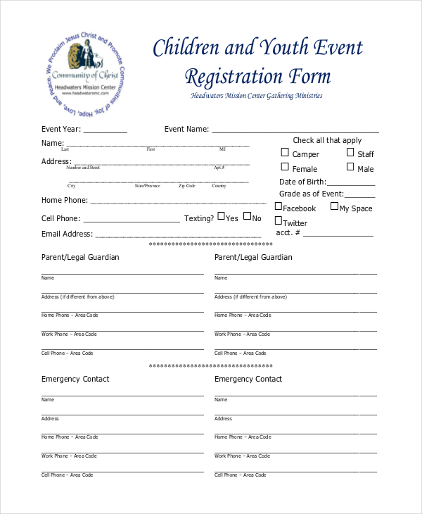 FREE 14+ Sample Event Registration Forms in PDF Word Excel