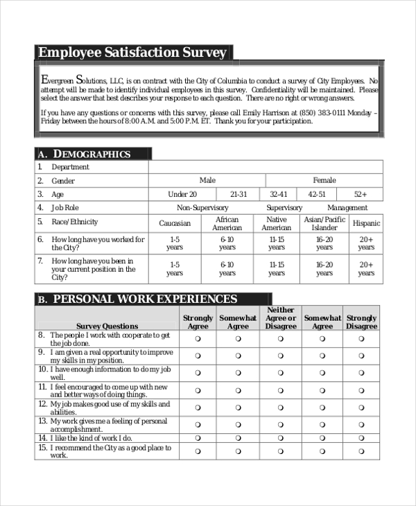 employee job satisfaction research proposal