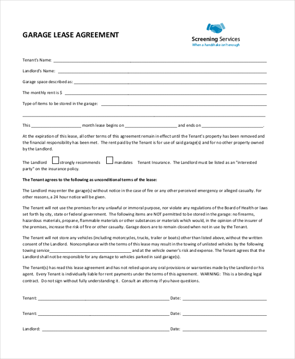 free 9 sample lease agreement forms in pdf ms word