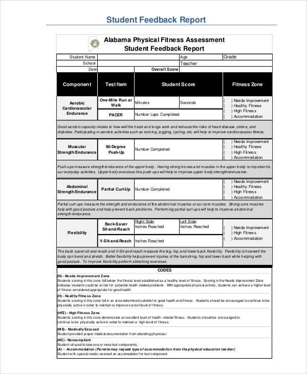 eas daily fitness assessment excel