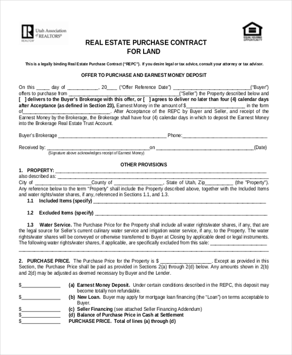 FREE 8 Sample Land Purchase Agreement Forms In PDF MS Word