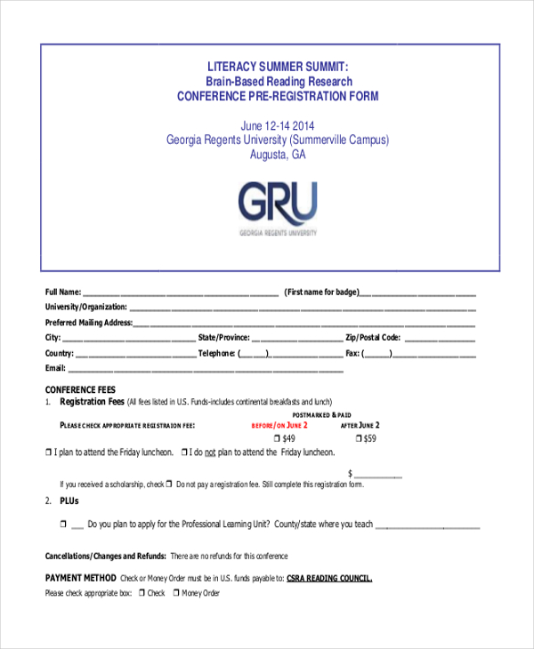sample payroll registration form