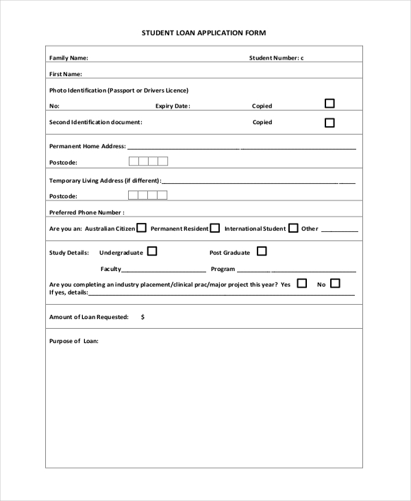 FREE 14+ Sample Student Application Forms in PDF | WORD