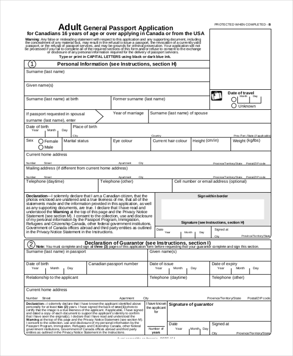 Free 10 Sample General Application Forms In Pdf Word Excel 3529
