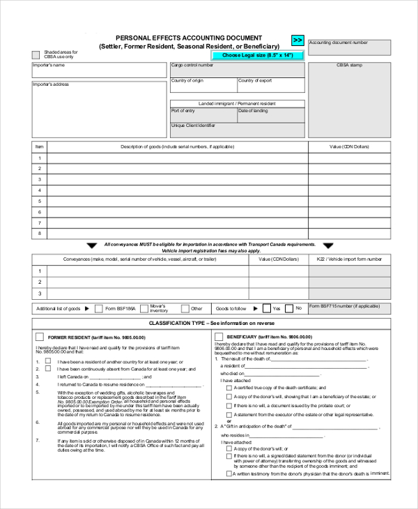 basic accounting form