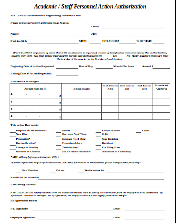 basic employment authorization form