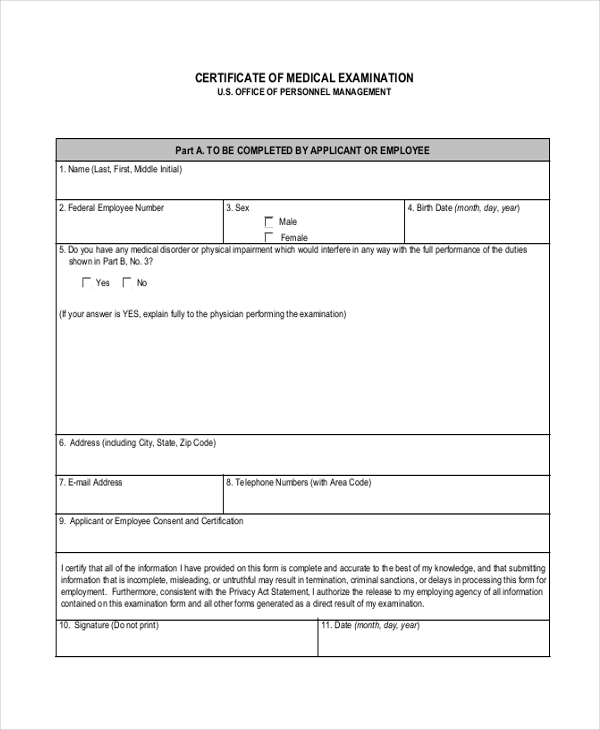 FREE 14+ Medical Examination Form Samples, PDF, MS Word, Google Docs, Excel