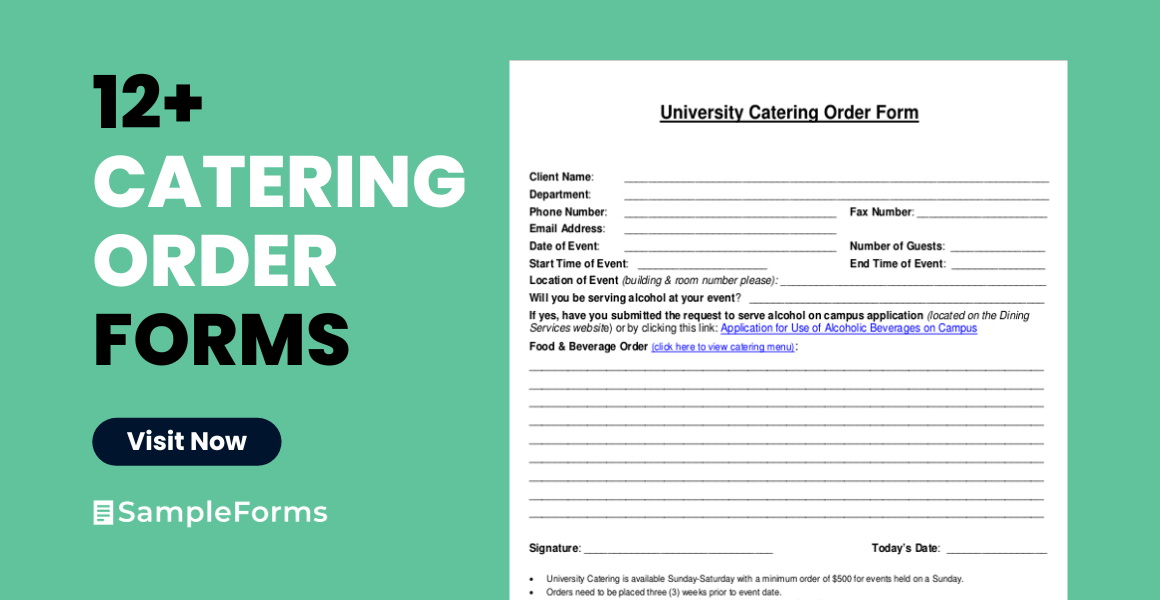 catering order form