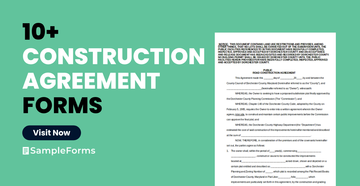 construction agreement form