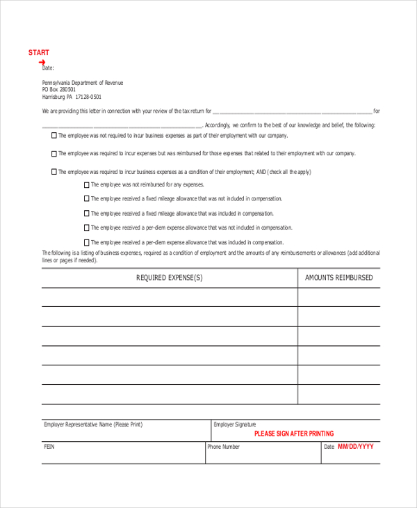 employment letter form