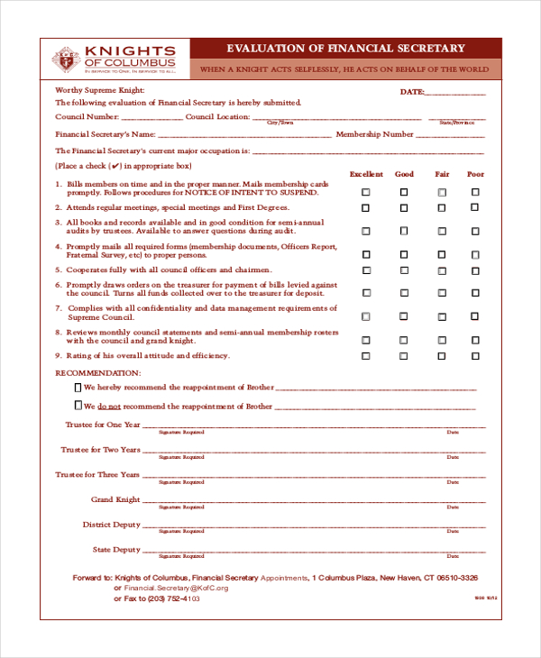 FREE 11+ Sample Financial Evaluation Forms in PDF MS Word Excel