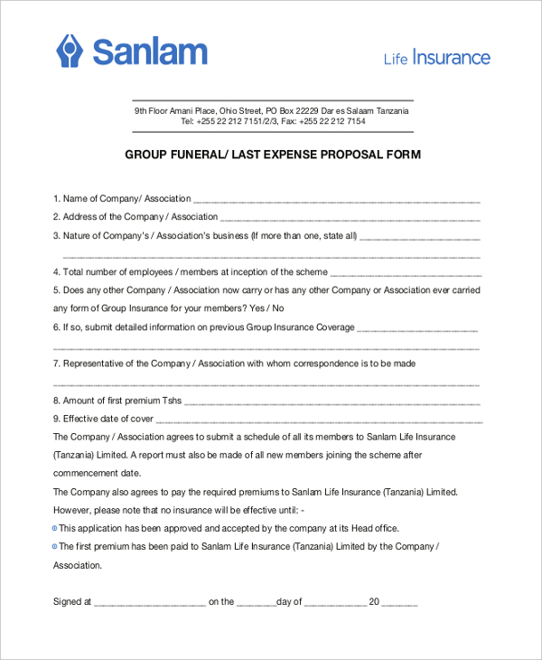 expense proposal form