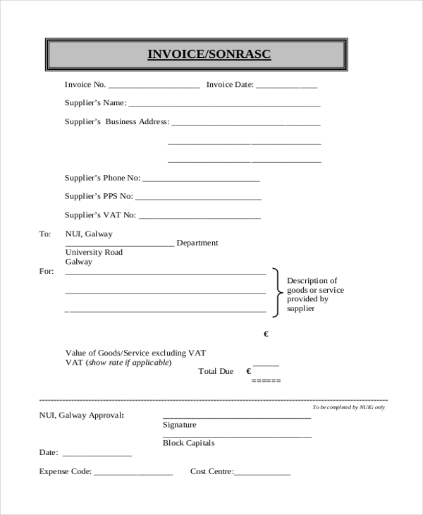 financial accounting form