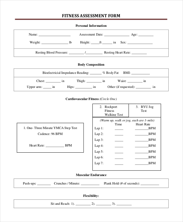 FREE 26+ Sample Assessment Forms in MS Word | PDF | Excel