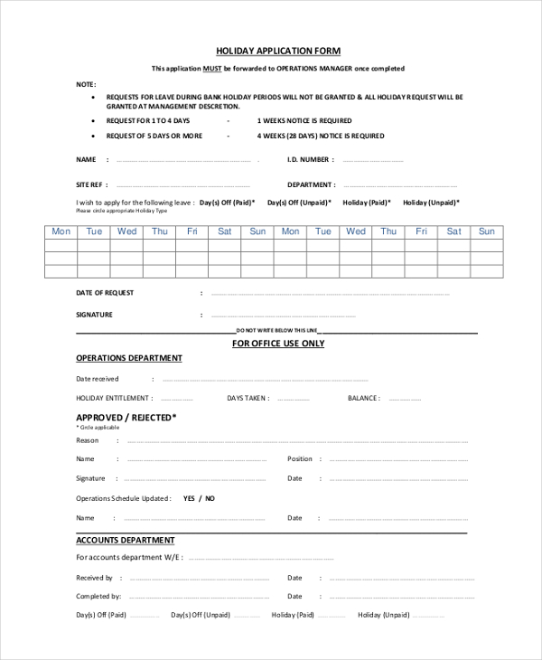 FREE 21+ Sample Application Forms in PDF | MS Word | Excel
